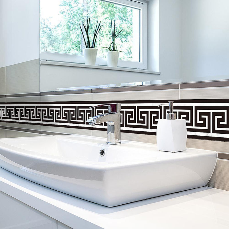 2pcs Waterproof Baseboard Kitchen Self-Adhesive Line Wall Stickers (D)