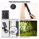 Waterproof LED Solar Lawn Lamp Spike Light Control Garden Path (Warm White)