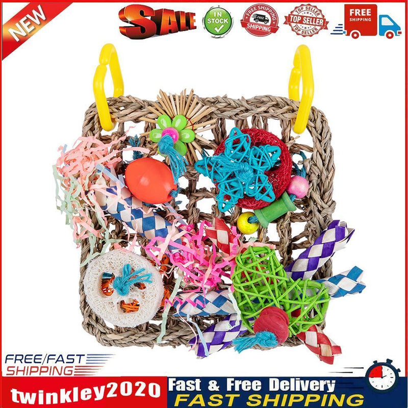 Parrot Chewing Toys Woven Seaweed Hanging Swing Supplies Bird Accessories Newly