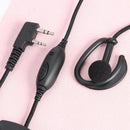 1.2m 2Pin Earpiece Headset PTT with Mic Ear Hook Interphone Earphone for Kenwood