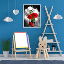5D DIY Full Drill Round Shape Valentine Love Rose Rhinestone Diamond Drawing