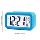 Temperature Alarm Clock LED Digital Backlight Calendar Snooze Clock (Blue)