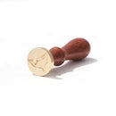 25mm Round Brass Fire Lacquer Copper Animal Pattern Wax Stamp Seal with Handle