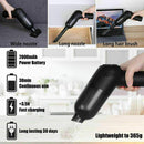 Mini High Power Powerful Car Vacuum Cleaner Wireless Dust Buster 8000Pa
