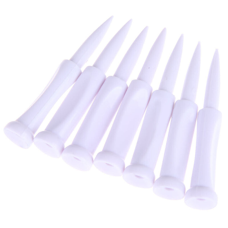 35pcs Golf Tees Plastic Castle Tee Height Control Step Down 68mm Newly