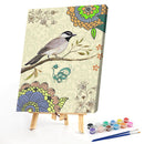 DIY Oil Paint by Numbers Flowers and Birds Picture Coloring Art Craft Decor Kit