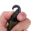 Carabiner Hook Webbing Buckle Nylon Molle Belt Hanging Key Ring(Green) Newly
