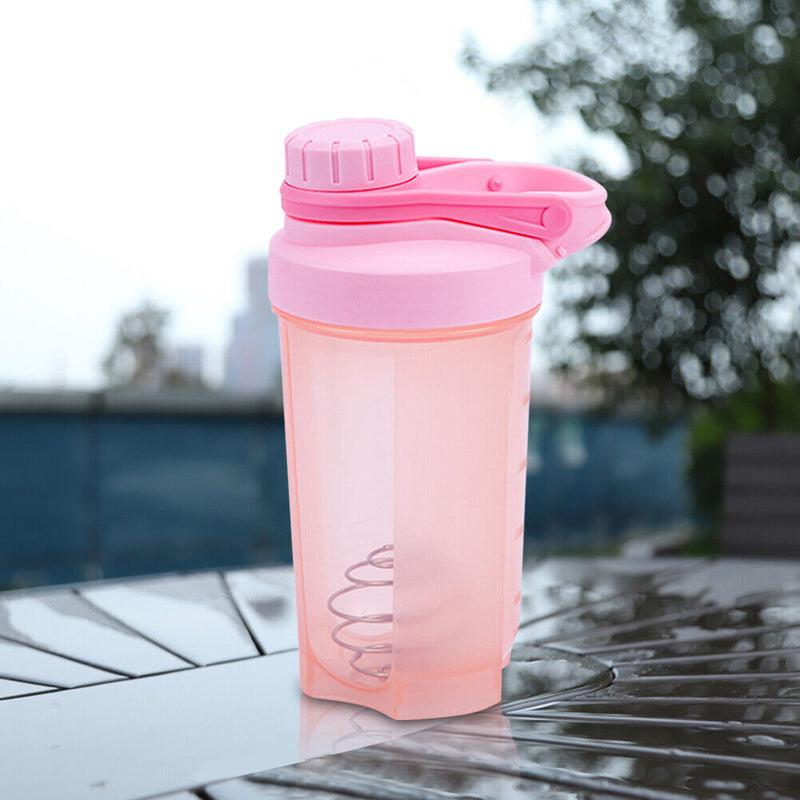 500ML Water Shaker Cup Outdoor Travel Sports Water Bottle Drinkware (Pink) Newly