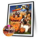 5D DIY Diamond Painting Pumpkin Cats Full Round Drill Mosaic Picture Kit