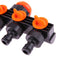 Plastic 4 Valve Way Branch Controller Garden Hose Pipe Splitter Drip