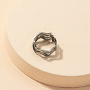 Wave Surface Wide Adjustable Ring Women Girls Geometric Open Rings Jewelry Gifts