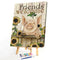 Frameless Sunflower Pig Oil Paint By Numbers Kit DIY Handmade Drawing On Canvas