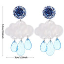 Creative Fashion Jewelry Ear Clip Short Cloud Earrings Raindrop Acrylic