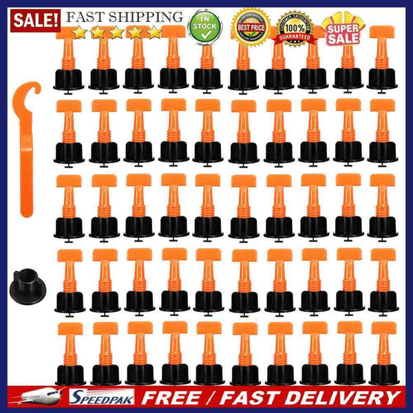 50pcs Tile Leveling System Toolkit Level Wedges Alignment Spacer Leveler Lo