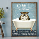 5D DIY Wacky Bathroom Owl Full Round Drill Diamond Painting Kit Artwork (2)