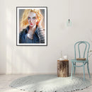 5D DIY Full Round Drill Diamond Painting Blond Girl Home Art Crafts Mosaic