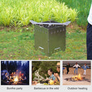 Stainless Steel Picnic Wood Charcoal Burning Stoves Campfire BBQ Barbecue Stove