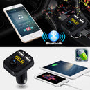 Bluetooth-compatible Handsfree Car Kit FM Transmitter LCD MP3 Player USB Charger