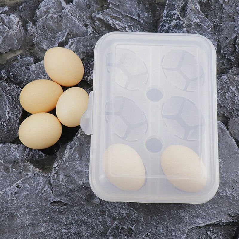 6 Slots Egg Storage Box Portable Egg Tray Holder Container for Outdoor Camping