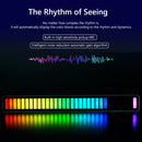 USB 5V Sound Control Colorful Light RGB 32 LED Pickup Lamp Bar (Black) Newly