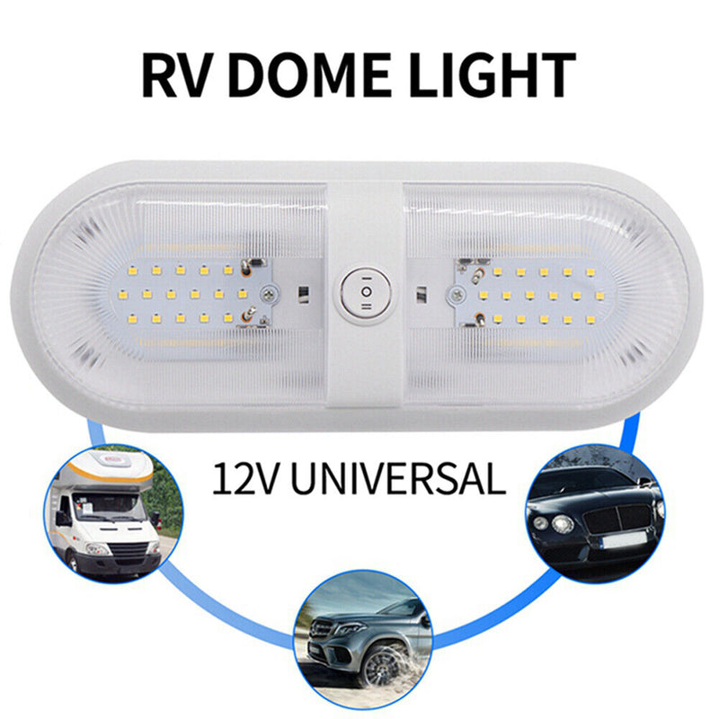 10-24V 48 LED RV Ceiling Light with Rocker Switch for Camper Yacht Boat Newly