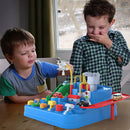Track Adventure Racing Rail Car Kids Inertia Slide Toys (Blue with 4 Cars) Newly