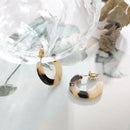 Gift Fashion Round Acrylic Elegant Earring Geometric C-Shaped Hoop Earrings