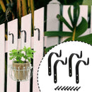 4Pcs/Set Metal Hanging Basket Brackets Wall Hooks Coat Rack Hat Hanging Key T2V3