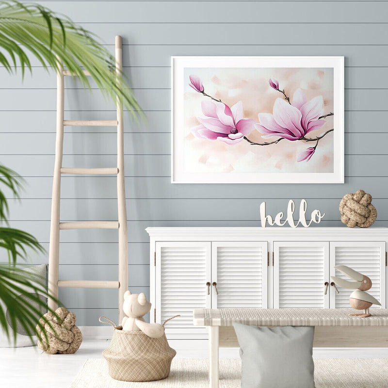 Orchid Flower Oil Paint By Numbers Kits Canvas DIY Picture Hand Painted Wall Art