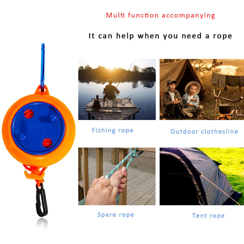Retractable Clothes Washing Line Outdoor Camping Hanging Laundry Drying Rop