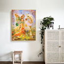 Girl Frameless Picture Oil Paint By Numbers Hand Painted Picture for Living Room