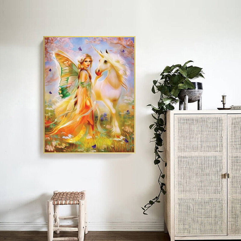Girl Frameless Picture Oil Paint By Numbers Hand Painted Picture for Living Room