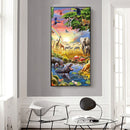 5D DIY Full Diamond Animal World Round Diamond Rhinestone Diamond Painting