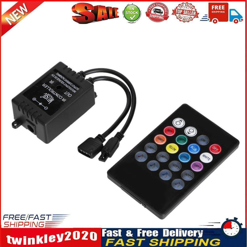 20 Keys Music IR Controller Sound Sensor Remote Control for RGB LED Strip Newly