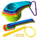 Plastic Measuring Cups and Spoons Set Baking Utensils Cooking Measuring Tools