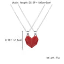 Punk Wishing Stone Pendant Lovers Couples Necklace Link Chain Jewelry (D)