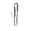 2pc Polyester Camping Straps Multiple Metal Hanging Loop Design Coffee