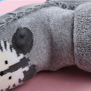 Cartoon Non-slip Winter Warm Terry Toddler Socks Thicken Slippers Rubber Soles
