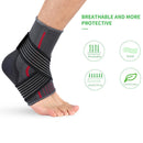 Gym Sport Fitness Unisex Ankle Protector Compression Foot Support Strap (M)