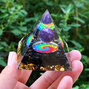 5cm Orgonite Pyramid Heal Reiki Orgone Energy Generator Crystal Stone (H) Newly