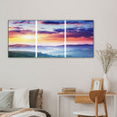 3 Panels Sunrise Oil Paint By Numbers DIY Craft Coloring Drawing Home Decoration