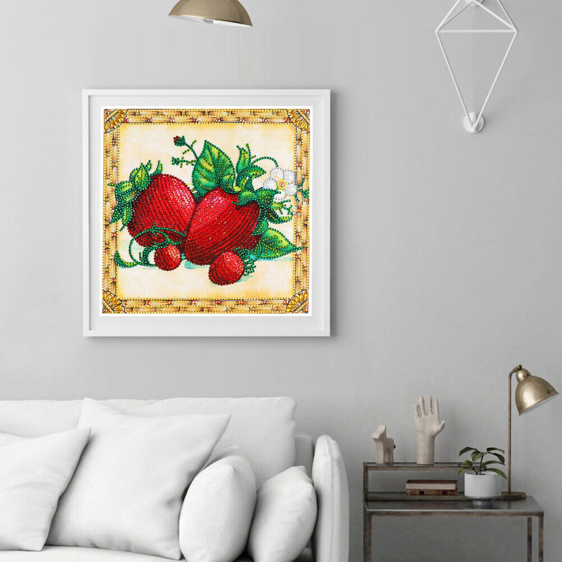 5D Diamond Painting Kit Strawberry Partial Special Shape Drill DIY Picture