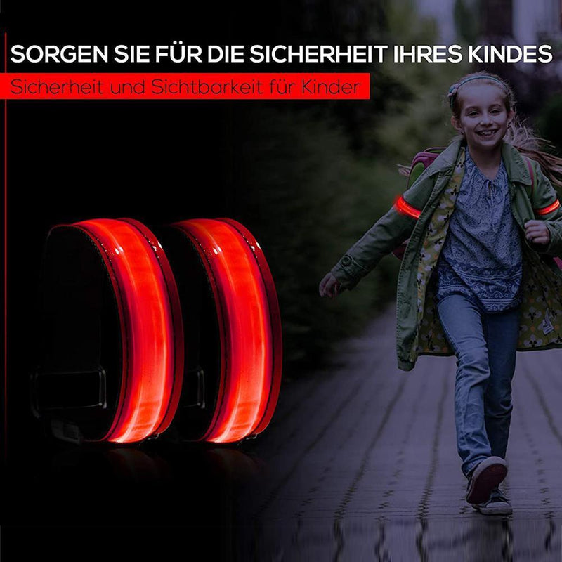 USB Chargeable LED Glowing Armband Sports Night Running Handband Bracelet