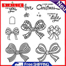 Bowknot Metal Cutting Die Stencils Clear Seal Stamp Set for DIY Scrapbooking