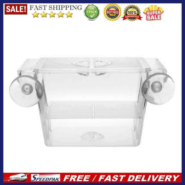 Acrylic Fish Tank Isolation Box Aquarium Juvenile Fish Breeding Incubator H