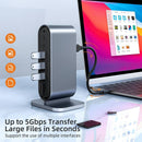 USB 3.0 PD 100W 4K HDMI Ethernet Adapter Type C HUB USB-C Splitter Dock Station