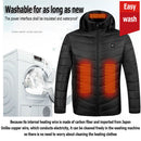 Smart Heated Jackets Winter Warm Thermal Outdoor Electric 9 Heated Hooded Coat
