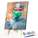 Frameless Oil Paint By Numbers Angel Nurse DIY Canvas Picture Craft Kit