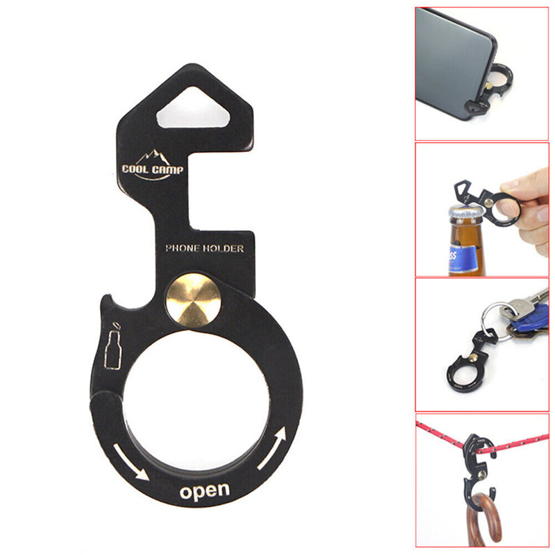 Multifunctional Carabiner Keychain Hanging Buckle Aluminium Bottle Opener