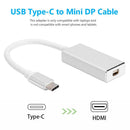 Type C to Mini Display Port Adapter USB3.1 USB C to Mini DP Converter Cable